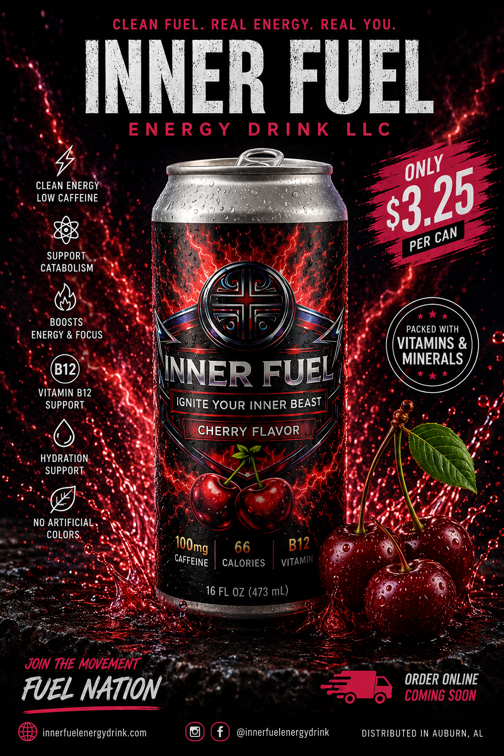 Inner Fuel Energy Drink(Cherry Flavor)
